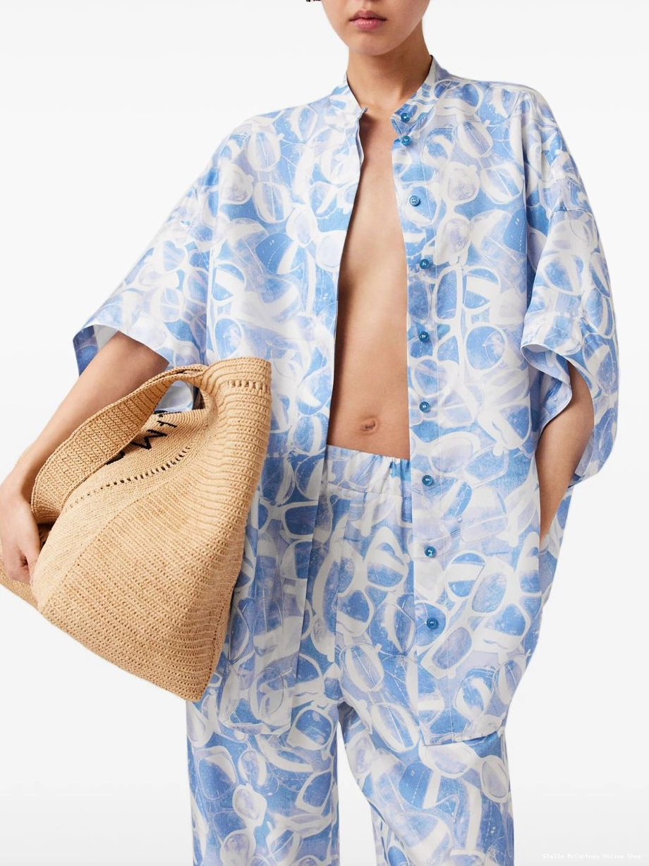 Affordable shirt sunglasses-print Women silk McCartney Stella 0727